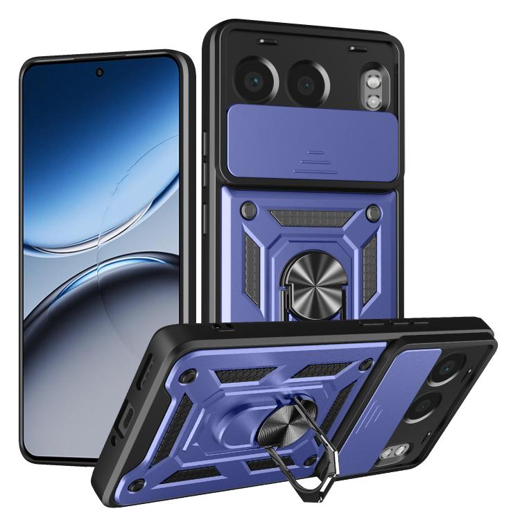 

For OnePlus Nord 4 Sliding Camera Cover Design TPU+PC Phone Case(Blue)