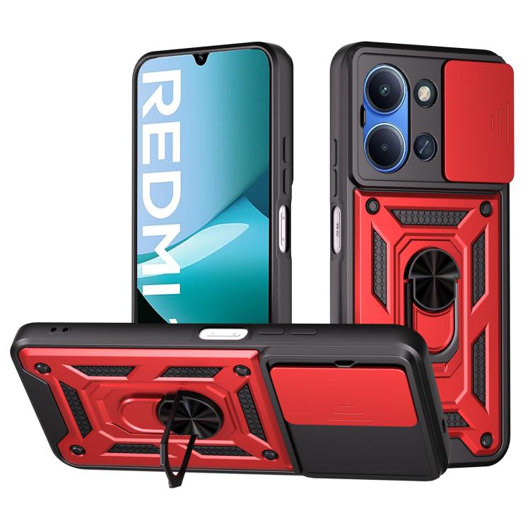 

For OnePlus 15 Sliding Camera Cover Design TPU+PC Phone Case(Red)