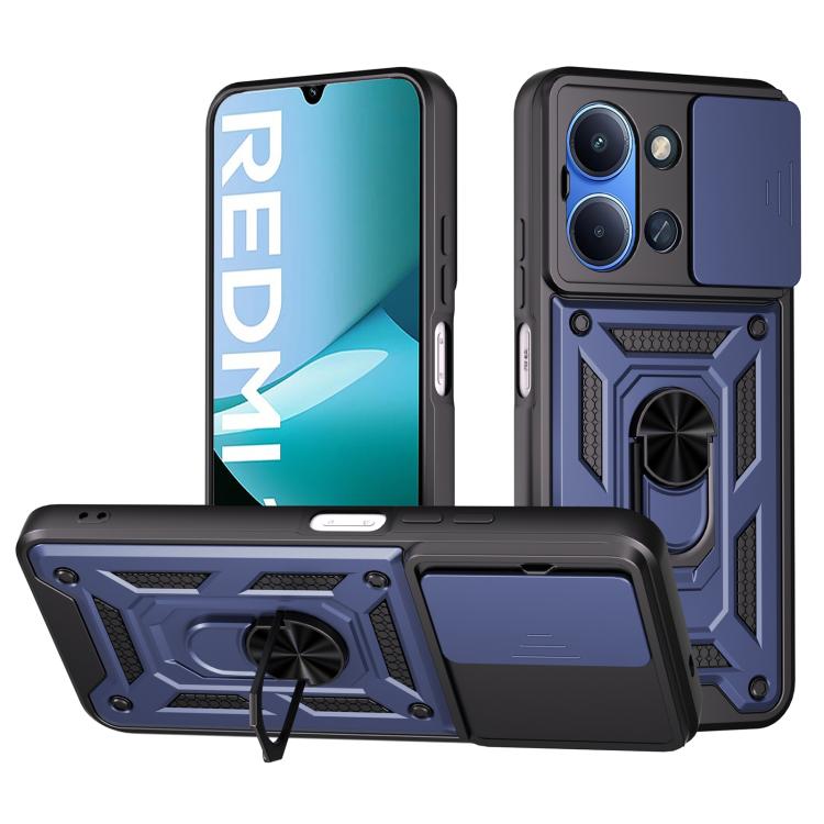 

For OnePlus 15 Sliding Camera Cover Design TPU+PC Phone Case(Blue)