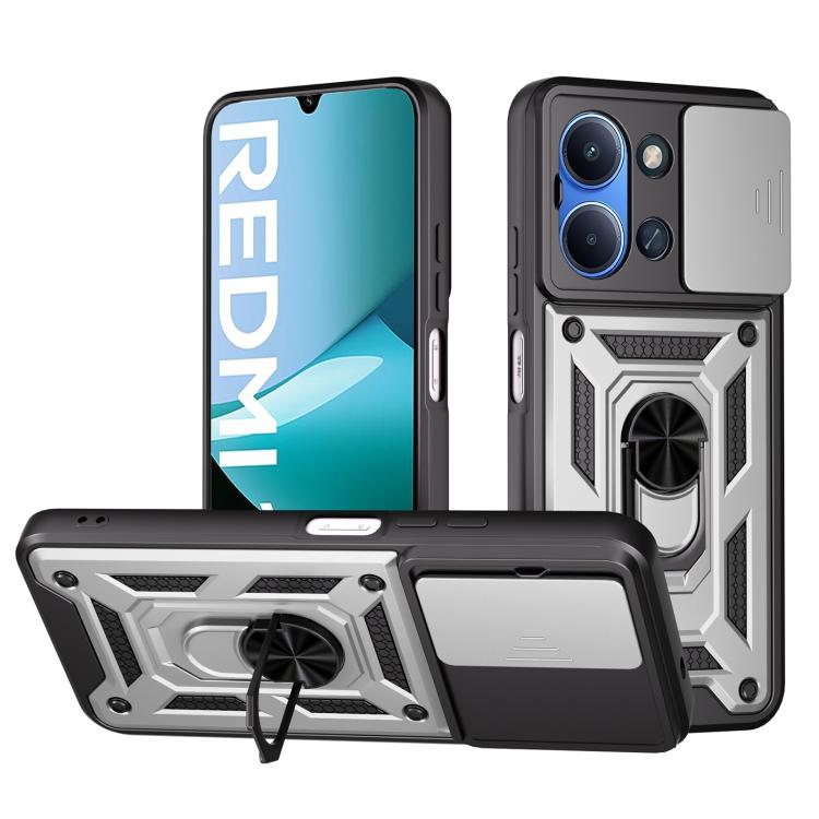 

For OnePlus 15 Sliding Camera Cover Design TPU+PC Phone Case(Silver)