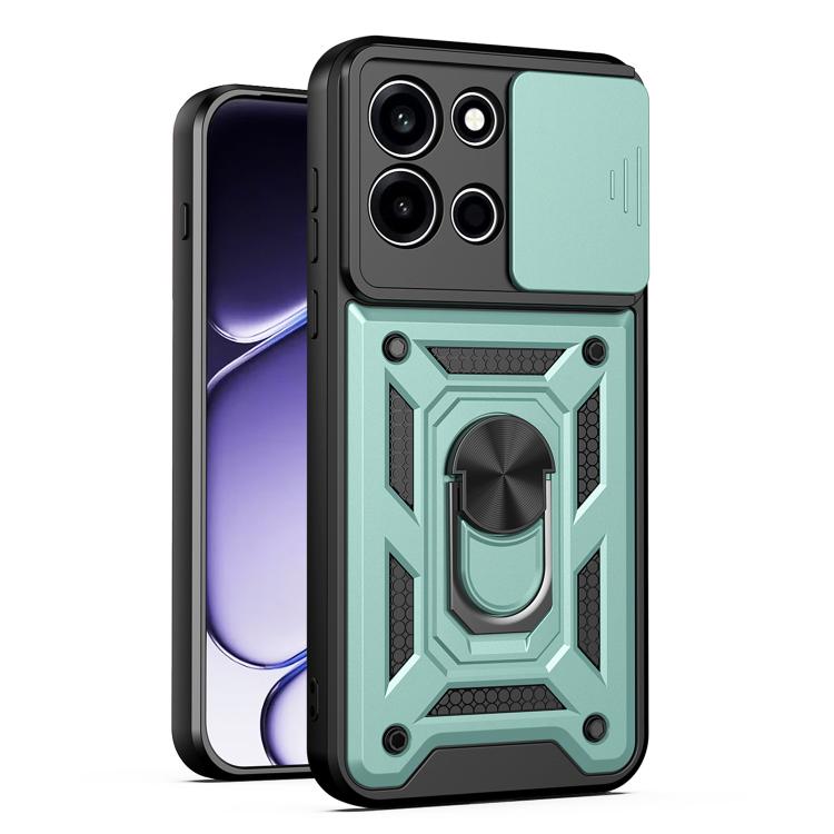 

For OnePlus Nord 6 5G Sliding Camera Cover Design TPU+PC Phone Case(Mint Green)