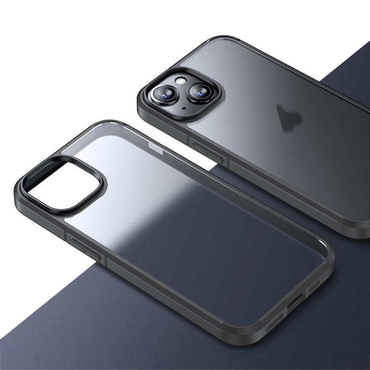 

For iPhone 15 Ice-Crystal Matte TPU Hard PC Phone Case(Grey)