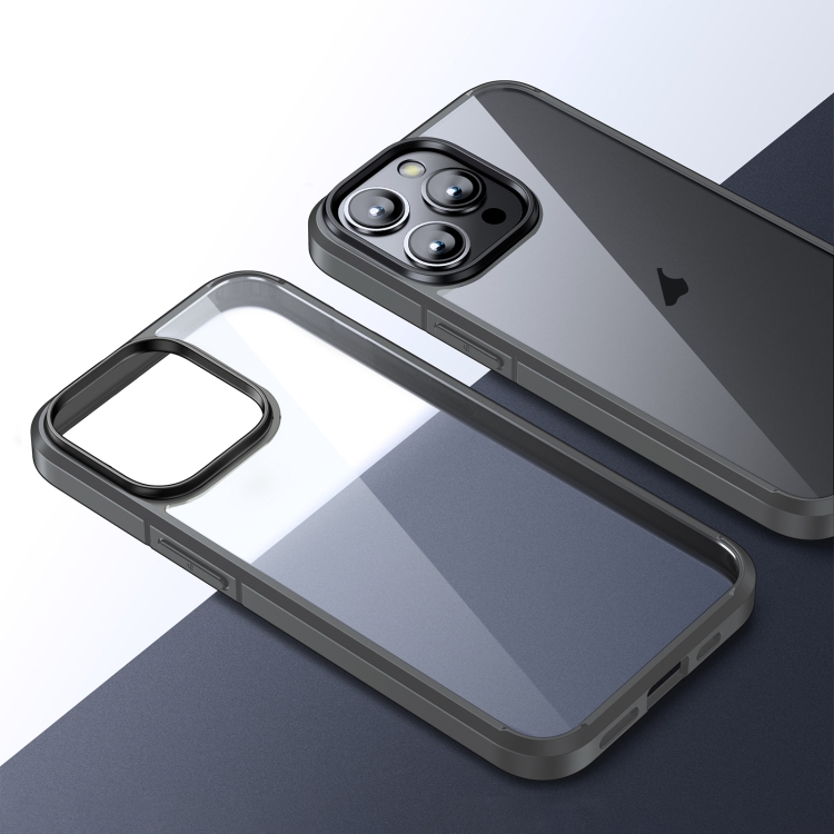 

For iPhone 15 Pro Max Ice Crystal Transparent PC + TPU Phone Case(Grey)