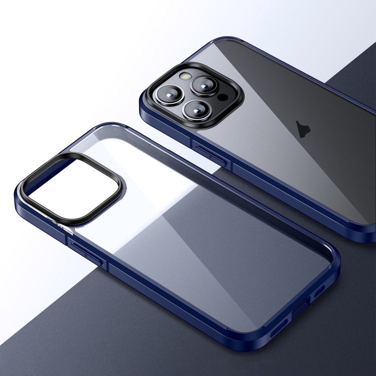 

For iPhone 15 Pro Max Ice Crystal Transparent PC + TPU Phone Case(Blue)