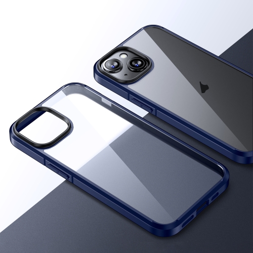 

For iPhone 15 Ice Crystal Transparent PC + TPU Phone Case(Blue)