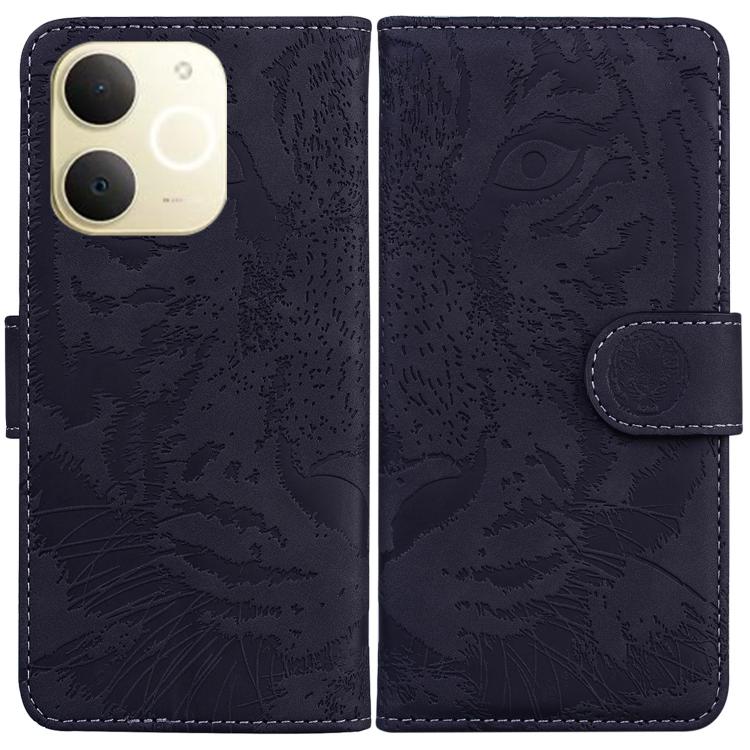

For Realme Narzo 80 Lite 4G / C71 India Tiger Embossing Pattern Flip Leather Phone Case(Black)