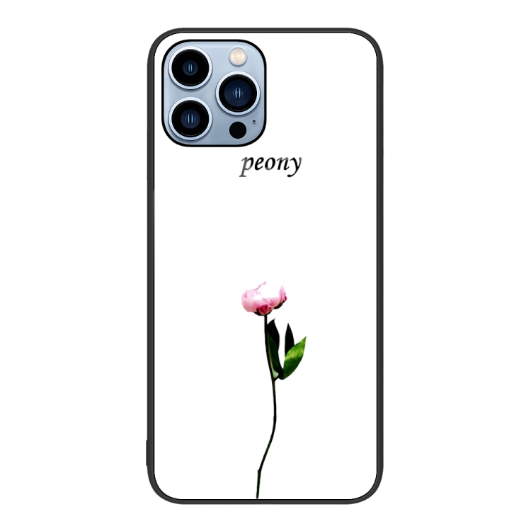 

For iPhone 15 Pro Colorful Painted Glass Phone Case(A Flower)