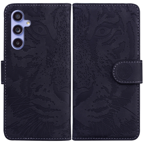 

For Samsung Galaxy S23 FE 5G Tiger Embossing Pattern Flip Leather Phone Case(Black)