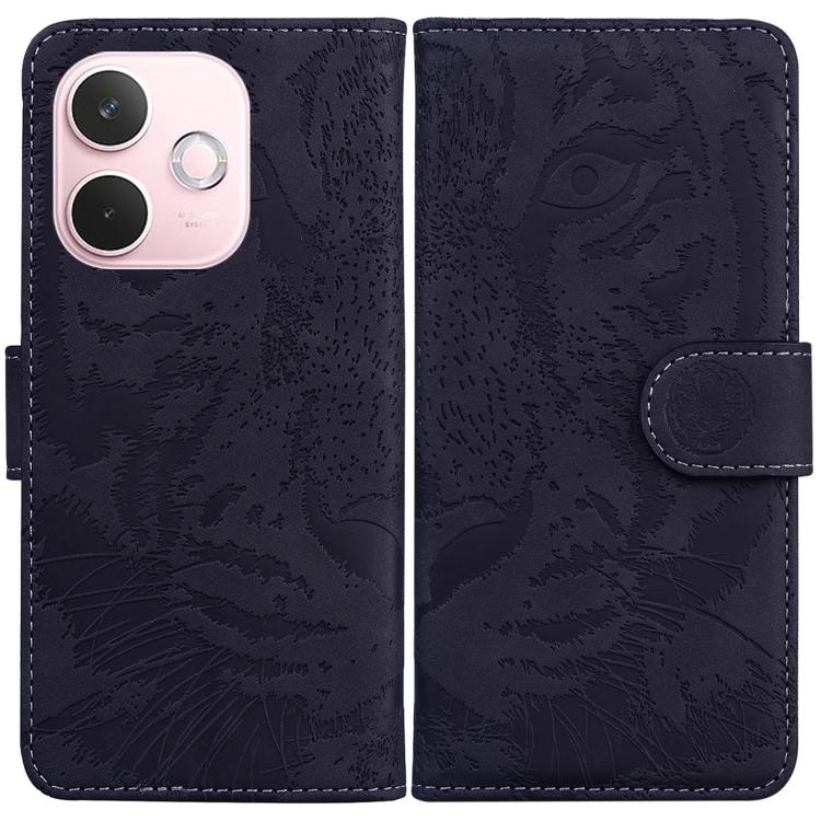 

For OPPO A5 Pro 5G Tiger Embossing Pattern Flip Leather Phone Case(Black)