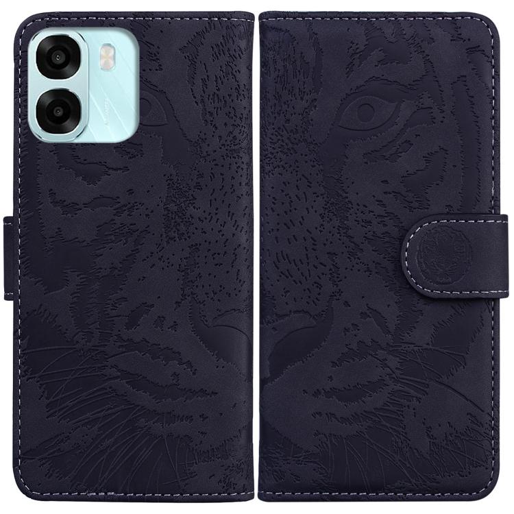 

For OPPO A6 / A6s / A6t / A6x 4G / 5G Global Tiger Embossing Pattern Flip Leather Phone Case(Black)