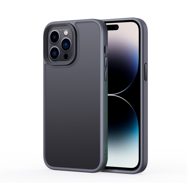 

For iPhone 15 Pro Max Frosted Back Shockproof Phone Case(Grey)
