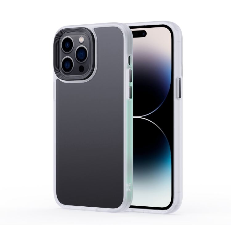 

For iPhone 15 Pro Max Frosted Back Shockproof Phone Case(Frosted White)