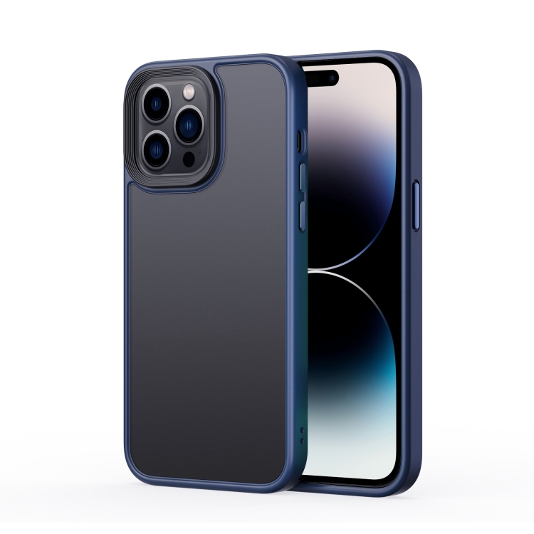 

For iPhone 15 Pro Frosted Back Shockproof Phone Case(Blue)