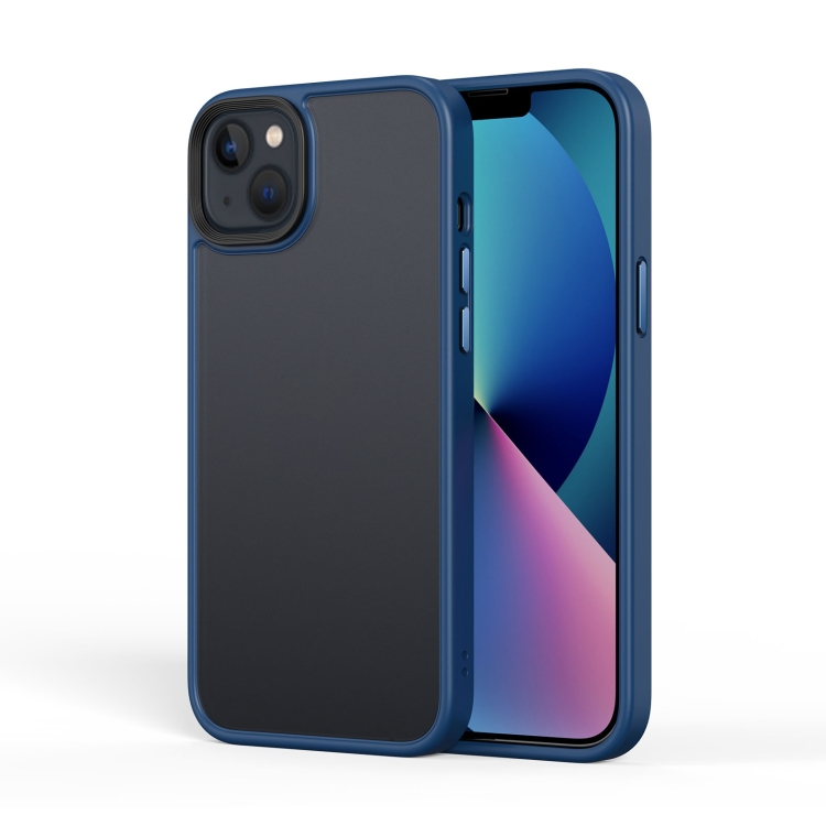 

For iPhone 15 Plus Frosted Back Shockproof Phone Case(Blue)