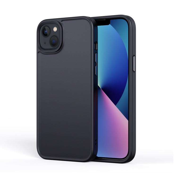 

For iPhone 15 Frosted Back Shockproof Phone Case(Black)