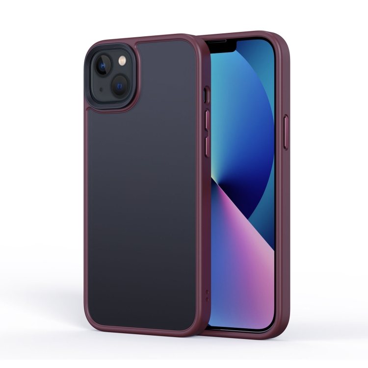 

For iPhone 15 Frosted Back Shockproof Phone Case(Rose Red)