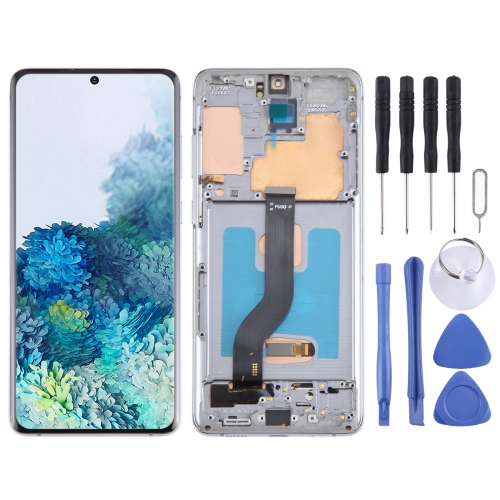For Samsung Galaxy S20+ 4G/5G SM-G985/986 OLED LCD Screen Digitizer Full Assembly with Frame(Grey)