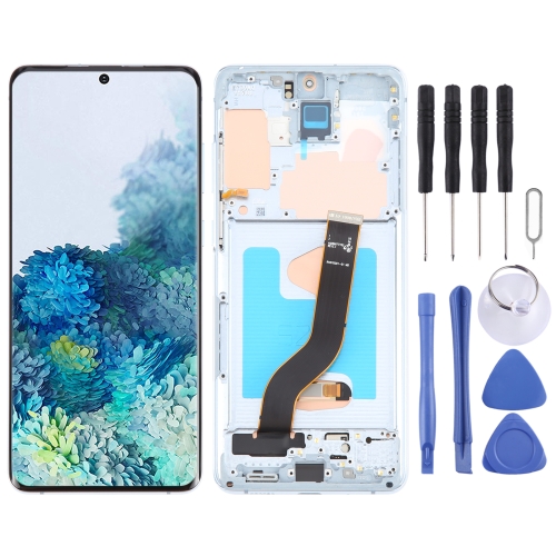 

For Samsung Galaxy S20+ 4G/5G SM-G985/986 6.67 inch OLED LCD Screen Digitizer Full Assembly with Frame (Blue)