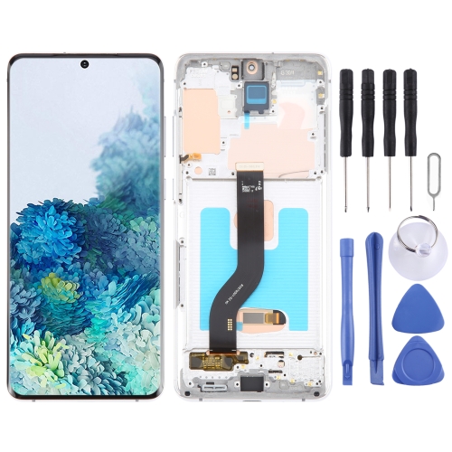 

For Samsung Galaxy S20+ 4G/5G SM-G985/986 6.67 inch OLED LCD Screen Digitizer Full Assembly with Frame (Silver)