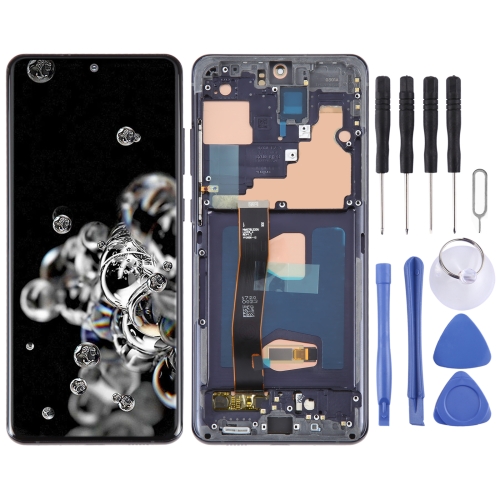 

For Samsung Galaxy S20 Ultra 4G/5G SM-G988 6.67 inch OLED LCD Screen Digitizer Full Assembly with Frame(Black)
