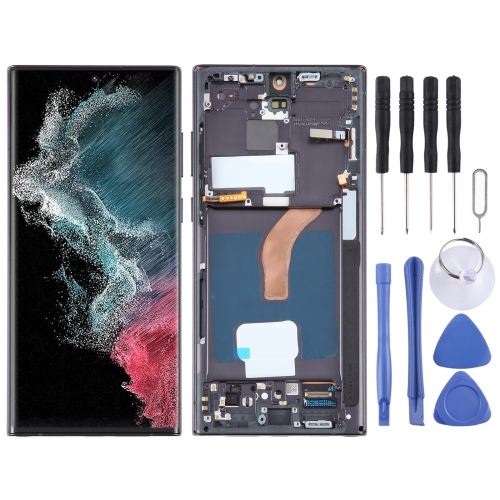 

For Samsung Galaxy S22 Ultra 5G SM-S908B 6.78 inch EU Version OLED LCD Screen Digitizer Full Assembly with Frame(Black)