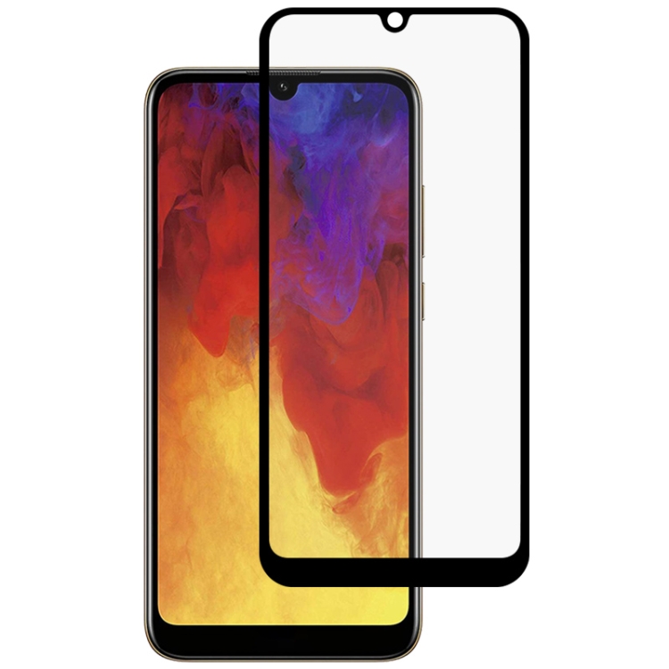 

For Huawei Y6p Full Glue Full Screen Tempered Glass Film(Black)