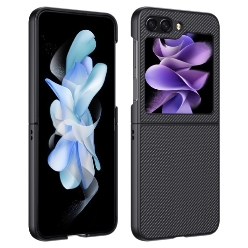 

For Samsung Galaxy Z Flip6 Ultra-thin Carbon Fiber Texture Printing Phone Case(Black)
