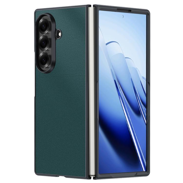 For Galaxy Z Fold8 Ultra 5G Ultra-thin Plain Skin Leather Phone Case(Green)