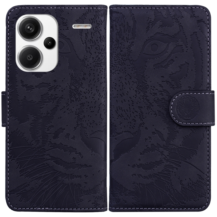 

For Xiaomi Redmi Note 13 Pro+ 5G Tiger Embossing Pattern Leather Phone Case(Black)