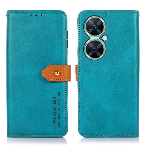 

For Huawei nova 11i / Maimang 20 5G KHAZNEH Dual-color Cowhide Texture Flip Leather Phone Case(Blue)