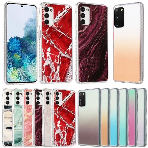

For Samsung Galaxy S20 2pcs Gradient Marble Phone Case(Random Color Delivery)
