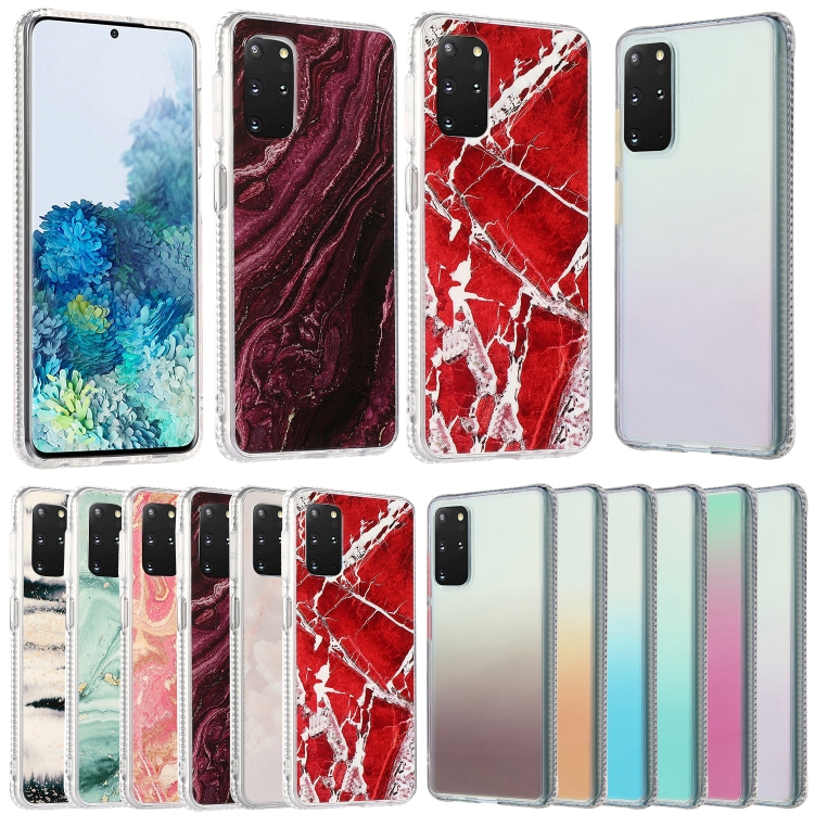 

For Samsung Galaxy S20+ 2pcs Gradient Marble Phone Case(Random Color Delivery)