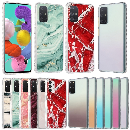 

For Samsung Galaxy A51 2pcs Gradient Marble Phone Case(Random Color Delivery)