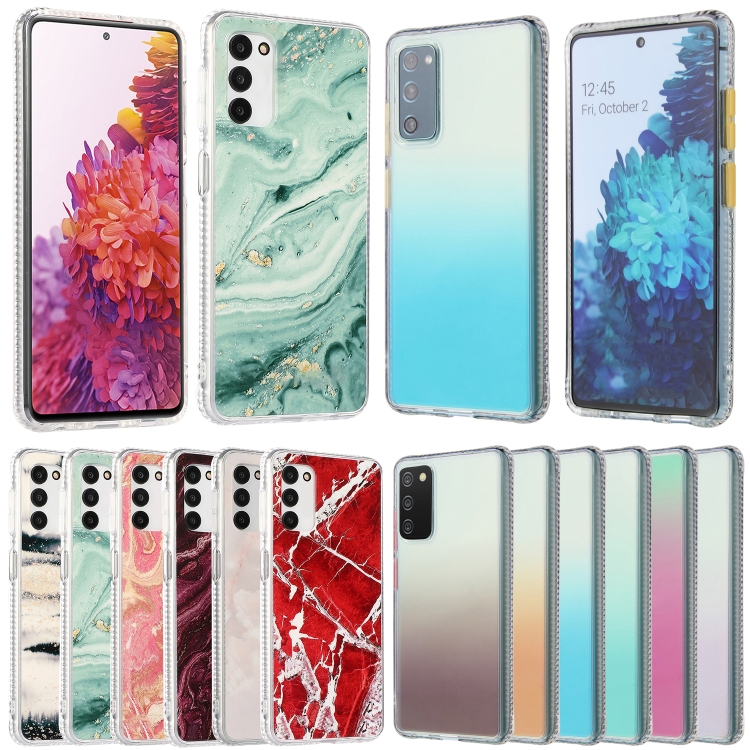 

For Samsung Galaxy S20 FE 2pcs Gradient Marble Phone Case(Random Color Delivery)