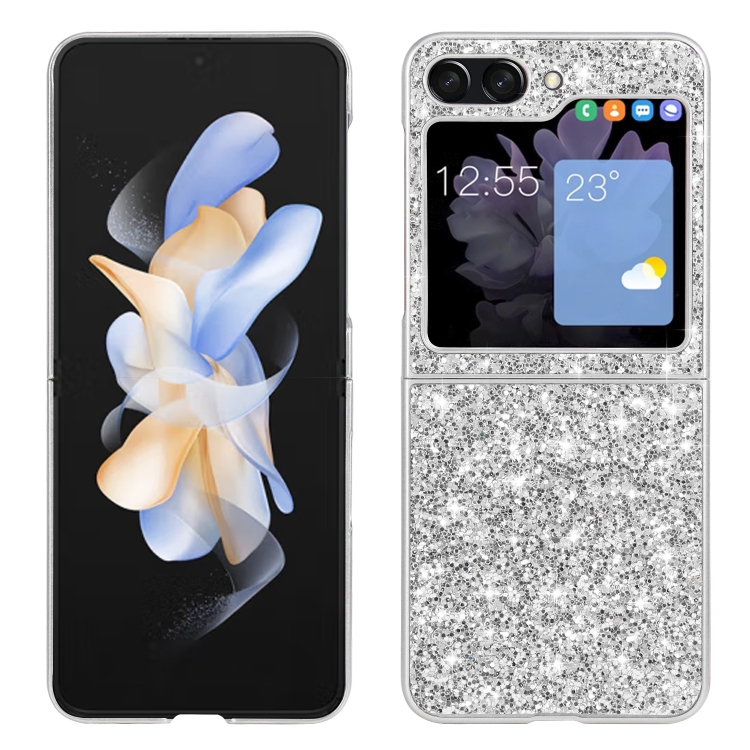 

For Samsung Galaxy Z Flip6 Glitter Powder Shockproof TPU Phone Case(Silver)
