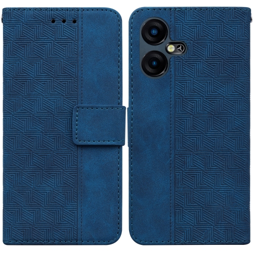 

For Tecno Camon 20 Pro 4G / 20 Geometric Embossed Leather Phone Case(Blue)