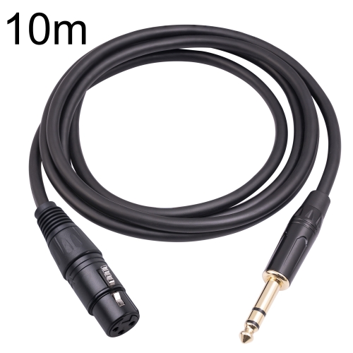 

6.35mm 1/4 TRS Male to XLR 3pin Female Microphone Cable, Length:10m