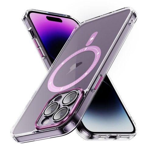 

For iPhone 15 Pro Airbag Shockproof MagSafe Phone Case(Pink)