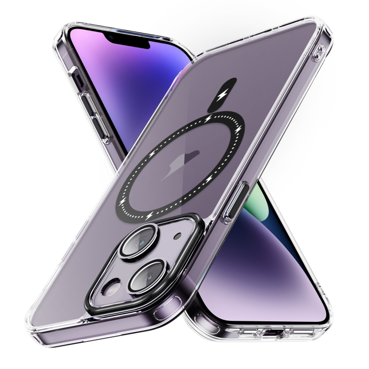 

For iPhone 15 Plus Airbag Shockproof MagSafe Phone Case(Black)