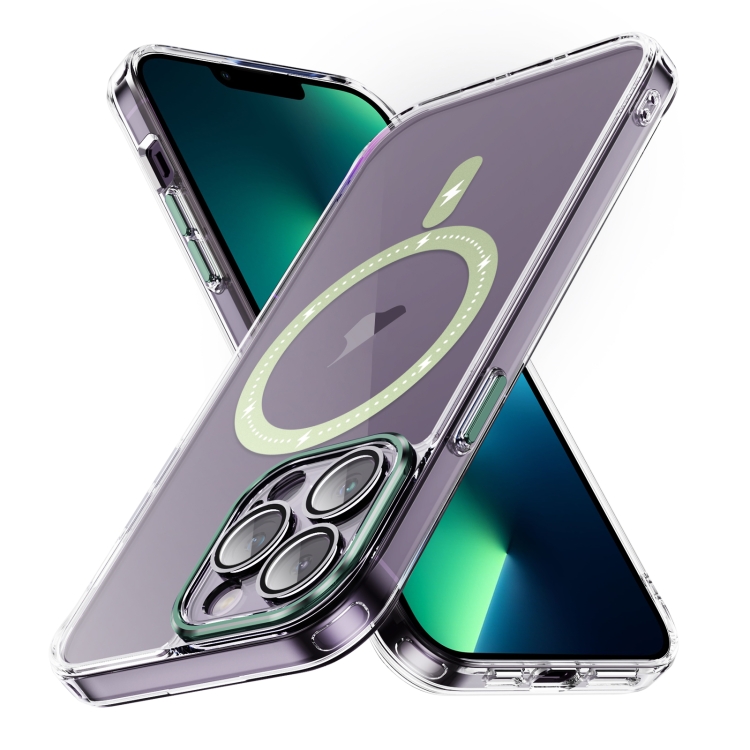 

For iPhone 13 Pro Airbag Shockproof MagSafe Phone Case(Green)