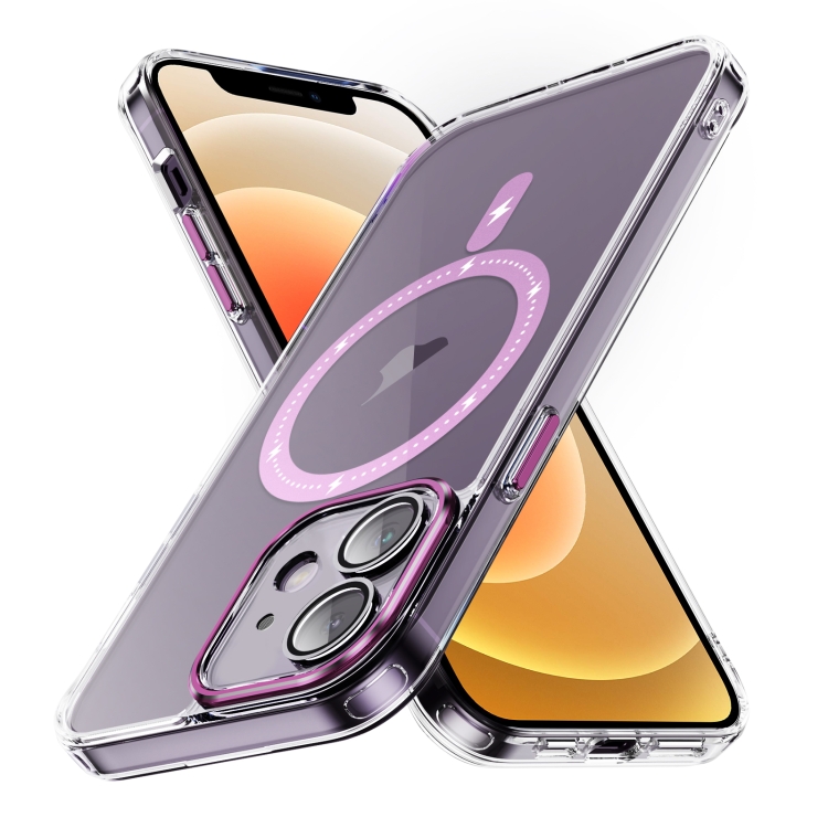 

For iPhone 12 Airbag Shockproof MagSafe Phone Case(Pink)