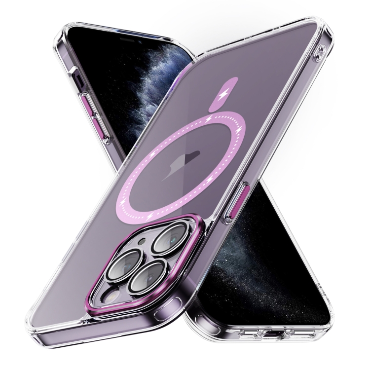 

For iPhone 11 Pro Max Airbag Shockproof MagSafe Phone Case(Pink)