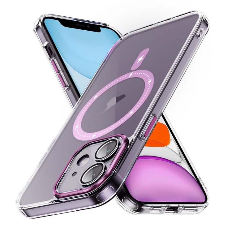 

For iPhone 11 Airbag Shockproof MagSafe Phone Case(Pink)