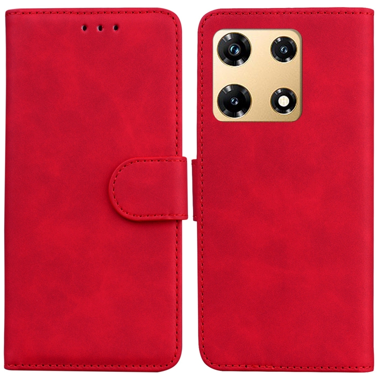

For Infinix Note 30 Pro Skin Feel Pure Color Flip Leather Phone Case(Red)