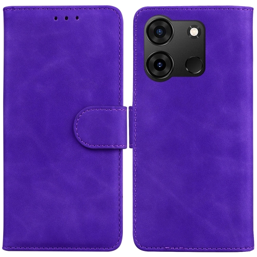 

For Infinix Smart 7 India / 7 Plus Skin Feel Pure Color Flip Leather Phone Case(Purple)