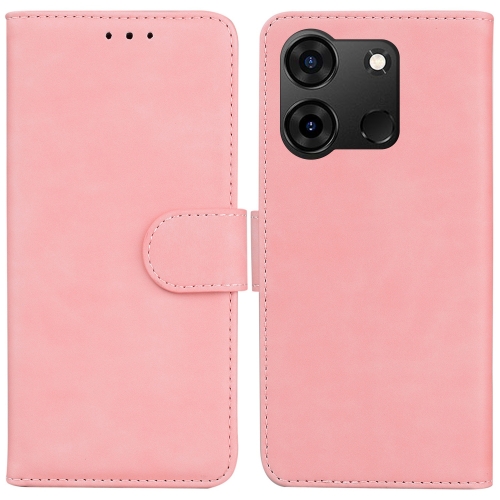 

For Infinix Smart 7 India / 7 Plus Skin Feel Pure Color Flip Leather Phone Case(Pink)