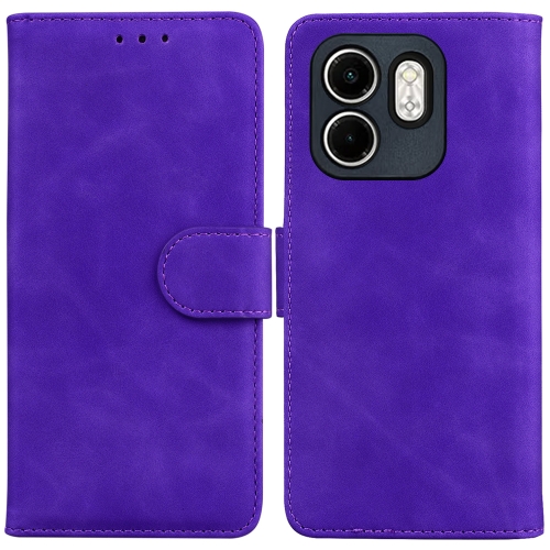 

For Infinix Hot 50i / Smart 9 Skin Feel Pure Color Flip Leather Phone Case(Purple)