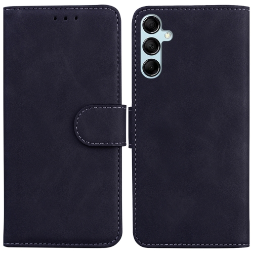 

For Samsung Galaxy M54 Skin Feel Pure Color Flip Leather Phone Case(Black)