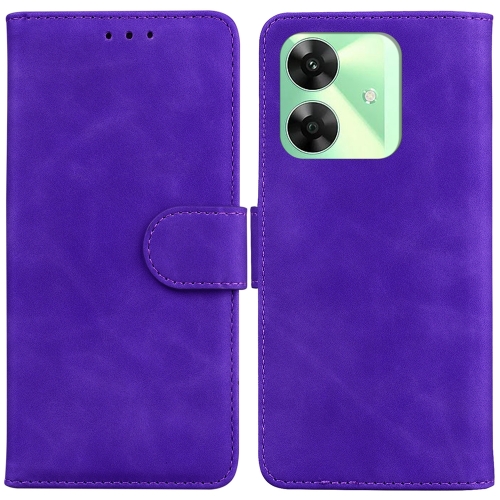 

For Realme C61 / C63 / Note 60 Skin Feel Pure Color Flip Leather Phone Case(Purple)