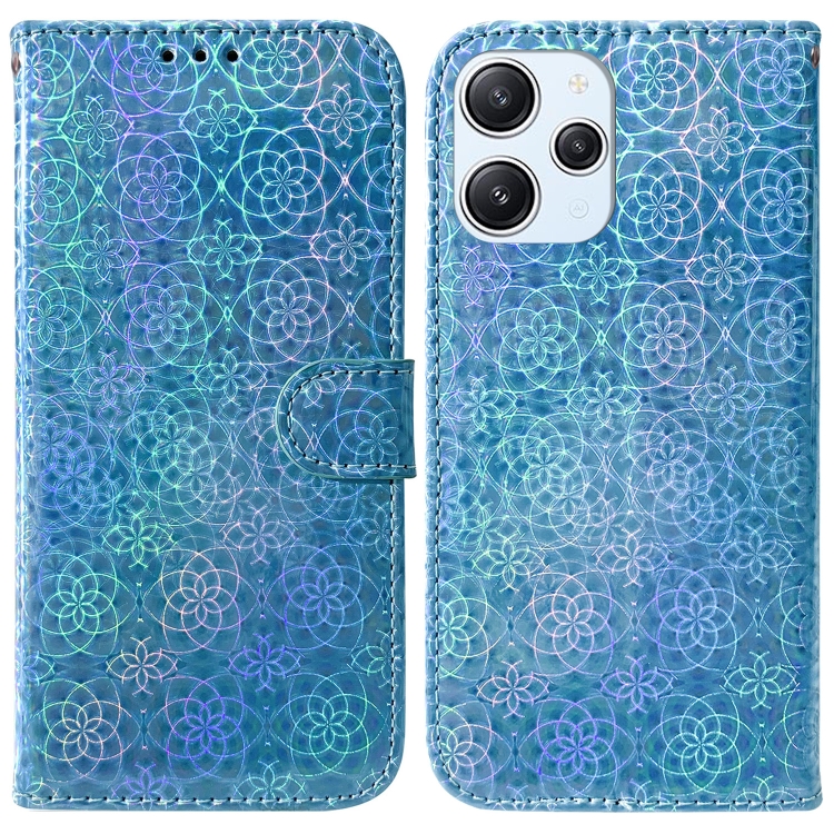

For Xiaomi Redmi 12 Colorful Magnetic Buckle Leather Phone Case(Blue)